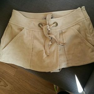 Faux Suede skort